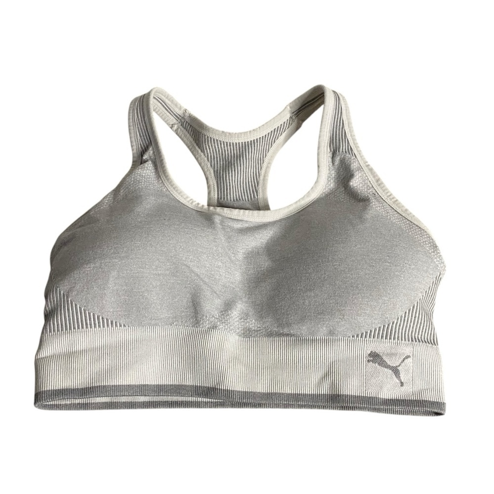 Puma Women's Gray Seamless Sports Bra